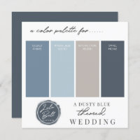 Dusty Blue Navy and Gray Color Palette Card