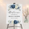 Dusty Blue Navy Champagne Bridal Shower Welcome Fo