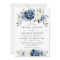 Dusty Blue Navy Champagne Ivory Floral Wedding 