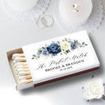 Dusty Blue Navy Champagne Ivory Wedding Favor Matchboxes<br><div class="desc">Dusty blue floral wedding favor matchbox featuring elegant bouquet of navy blue, royal blue , white , gold, champagne ivory, blush color rose , ranunculus flower buds and sage green eucalyptus leaves and elegant watercolor bouquet. Please contact me for any help in customization or if you need any other product...</div>