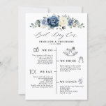 Dusty Blue Navy Champagne Ivory Wedding Program<br><div class="desc">Dusty blue floral wedding program featuring elegant bouquet of navy blue, royal blue , white , gold, champagne ivory, blush color rose , ranunculus flower buds and sage green eucalyptus leaves and elegant watercolor bouquet. Please contact me for any help in customization or if you need any other product with...</div>