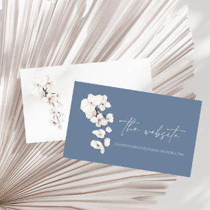 Dusty Blue Orchid Wedding Website Enclosure Card