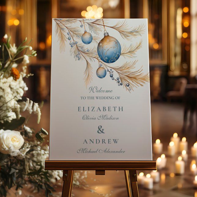 Dusty Blue Ornament Wedding Foam Board (Creator Uploaded)
