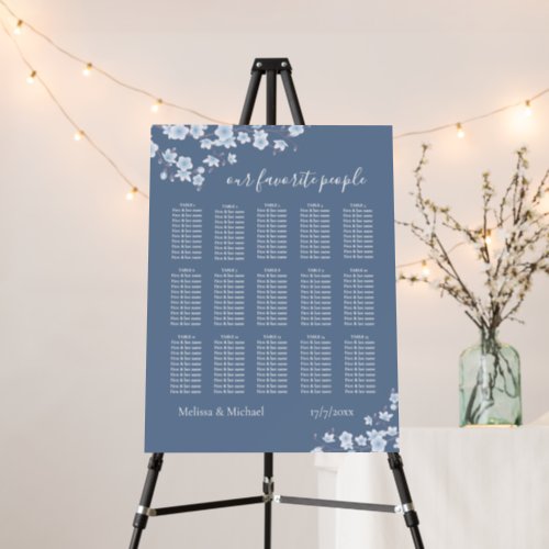 Dusty Blue Our Favorite People  Wedding Foam Board