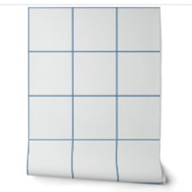 Dusty Blue Oversized Grid Check