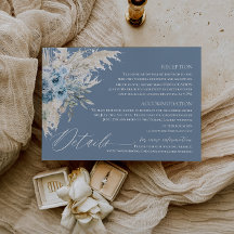 Dusty Blue Pampas Grass Wedding Details