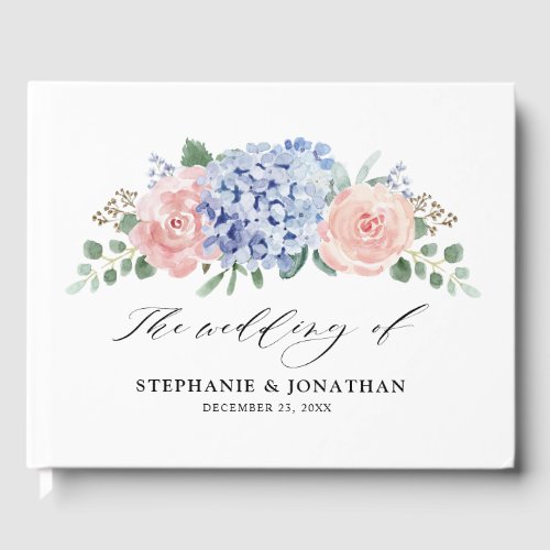 Dusty Blue Pastel Pink hydrangeas Wedding