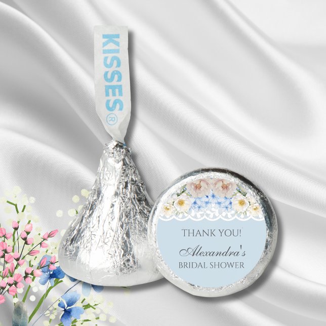 Dusty Blue Peony Hydrangea Bridal Shower Favor (Creator Uploaded)