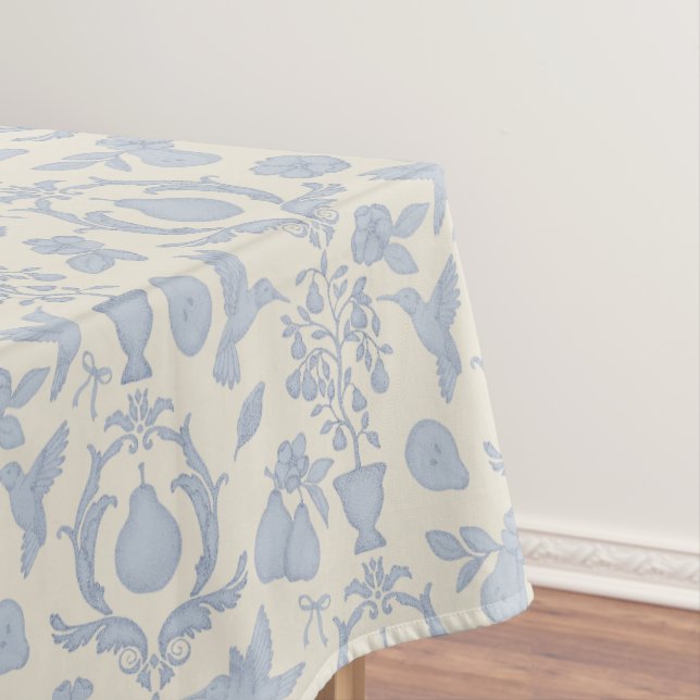 Dusty Blue Perfect Pear French Country  Tablecloth (In Situ)