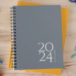 Dusty Blue Personal Weekly Planner<br><div class="desc">Simple personal stationery annual planner with dusty blue cover. Annual planner (12 months) with open monthly overviews and weekly planning sheets. Contact for assistance in personalizing.</div>