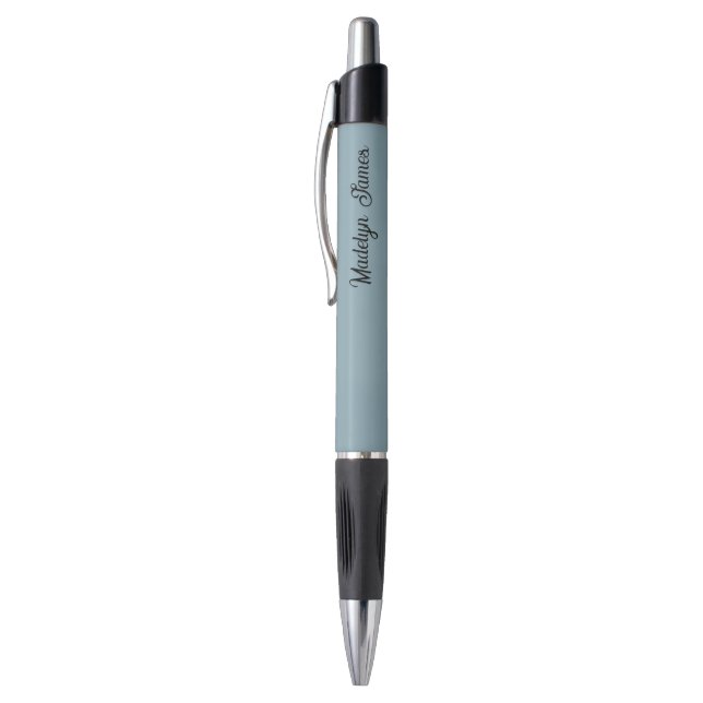 Dusty Blue Personalized Pen (Top (Vertical))