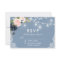 Dusty Blue Pink Floral Lace Lights Wedding