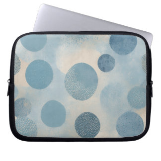 Dusty Blue Polka Dot Laptop Sleeve