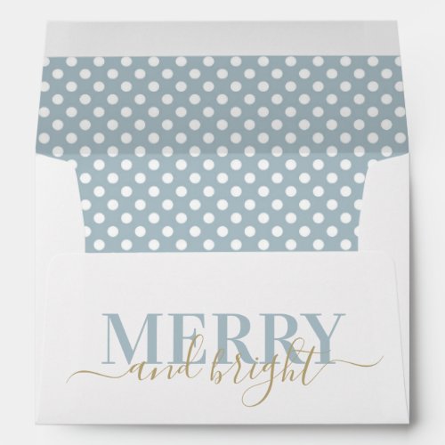 Dusty blue polka dot pattern Christmas Envelope