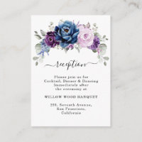 Dusty Blue Purple Lilac Blooms Wedding Reception