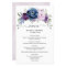 Dusty Blue Purple Navy Lilac Blooms Wedding Menu