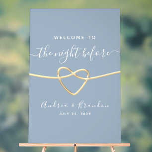 Dusty Blue Rehearsal Dinner Welcome Acrylic Sign