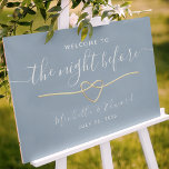 Dusty Blue Rehearsal Dinner Welcome Poster at Zazzle