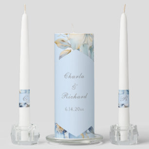 Dusty Blue Romance Unity Candle Set