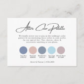 Dusty Blue | Rose Wedding Color Palette Attire Enclosure Card | Zazzle