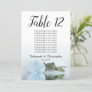 Dusty Blue Rose Wedding Table Seating Chart Large