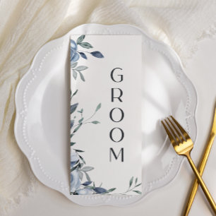 Dusty Blue Roses Flowers Reserved Seating  Menu