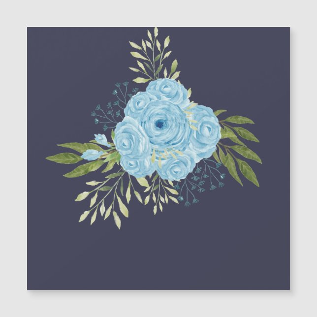 Dusty Blue Roses NewlyWeds Wedding Gift Personal (Front)