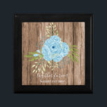 Dusty Blue Roses NewlyWeds Wedding Gift Personal Box<br><div class="desc">Add your own text as desired to personalize this stunning illustration of blue roses. Ideal gift item for newlyweds for friends.</div>