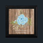Dusty Blue Roses NewlyWeds Wedding Gift Personal Gift Box<br><div class="desc">Add your own text as desired to personalize this stunning illustration of blue roses. Ideal gift item for newlyweds for friends.</div>