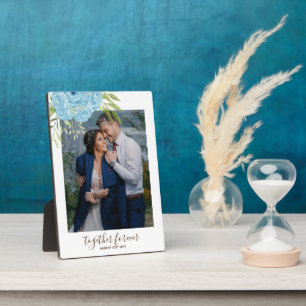 Dusty Blue Roses NewlyWeds Wedding Gift Personal P Plaque