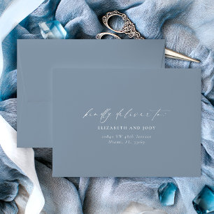 Dusty Blue RSVP  Envelope