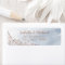 Dusty blue rustic floral return address