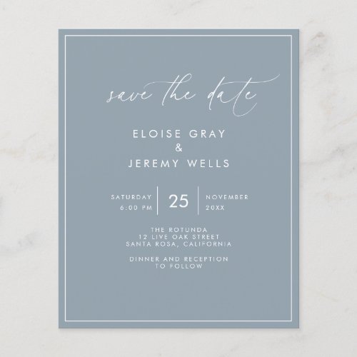 Dusty Blue Save the Date