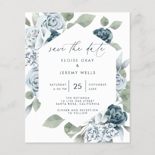 Dusty Blue Save the Date 