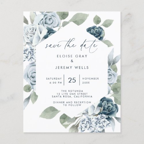 Dusty Blue Save the Date 