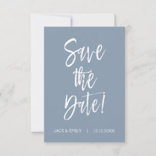 Dusty Blue Save the Date Card