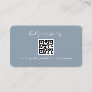 Dusty Blue Scan to RSVP enclosure cards