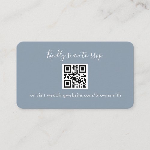 Dusty Blue Scan to RSVP enclosure cards