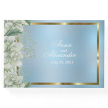 Dusty Blue Shimmering Floral Wedding
