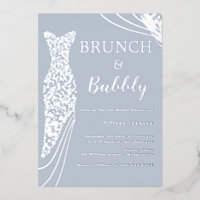 Dusty Blue & Silver Bridal Shower Brunch & Bubbly