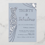Dusty Blue & Silver Classic Elegant 30th Birthday Foil Invitation<br><div class="desc">Dusty Blue & Silver Classic Elegant 30th Birthday Foil Invitation
See other invitations in our Niche and Nest Store</div>