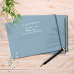 Dusty Blue Simple Elegant  Return Address Envelope<br><div class="desc">Dusty blue simple elegant return address envelope featuring your name and address details in a modern white text. Designed by Thisisnotme©</div>