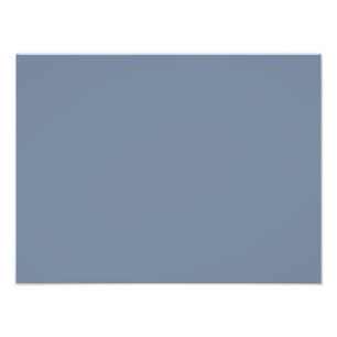 Dusty Blue Slate Grey Gray Solid Color Background Photo Print