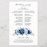 Dusty Blue Slate Navy Floral Wedding Program<br><div class="desc">Elegant Dusty blue / Navy theme wedding program card featuring elegant bouquet of Dusty blue,  Navy,  slate rose flowers buds and blue eucalyptus leaves. Please contact me for any help in customization or if you need any other product with this design.</div>