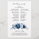 Dusty Blue Slate Navy Floral Wedding Program<br><div class="desc">Elegant Dusty blue / Navy theme wedding program card featuring elegant bouquet of Dusty blue,  Navy,  slate rose flowers buds and blue eucalyptus leaves. Please contact me for any help in customization or if you need any other product with this design.</div>