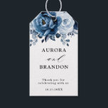 Dusty Blue Slate Navy Floral Wedding Thank you Gift Tags<br><div class="desc">Elegant Dusty blue / Navy theme wedding thank you gift tag featuring elegant bouquet of Dusty blue,  Navy,  slate rose flowers buds and blue eucalyptus leaves. Please contact me for any help in customization or if you need any other product with this design.</div>