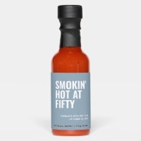 Dusty Blue Smokin' Hot 50th Birthday Party Favor