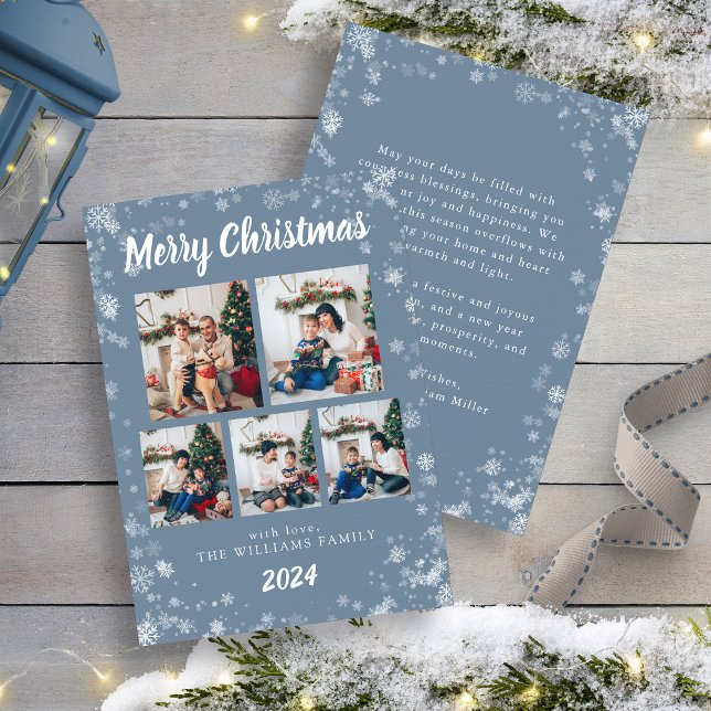 Dusty Blue Snow Flake Holiday Card (Dusty Blue Snow Flake Holiday Card
)