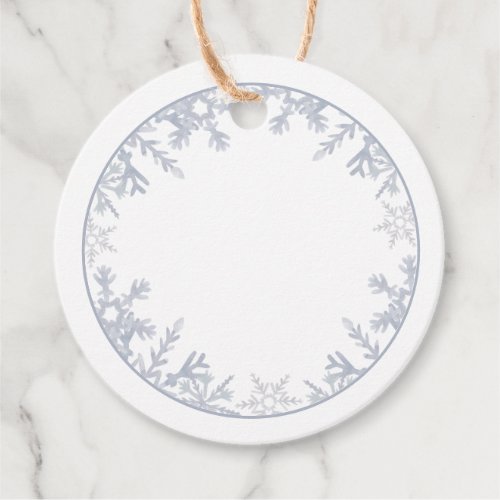 Dusty Blue Snowflake Shower Mimosa Bar Juice Tags