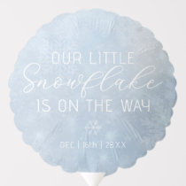 Dusty Blue Snowflake Winter Baby Balloon